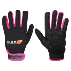 Grays G500 Gel Hockey Gloves - Black/Fluo Pink (2023/24)