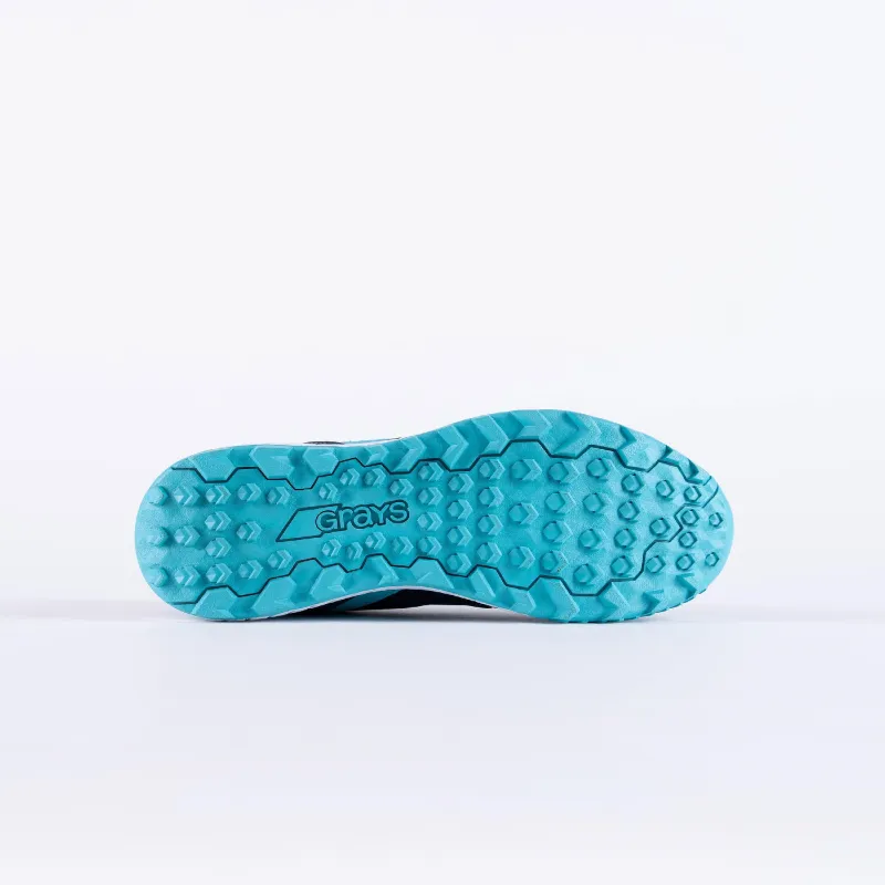 Grays Raid Junior Hockey Shoes - Navy/Teal (2023/24) - Image 8