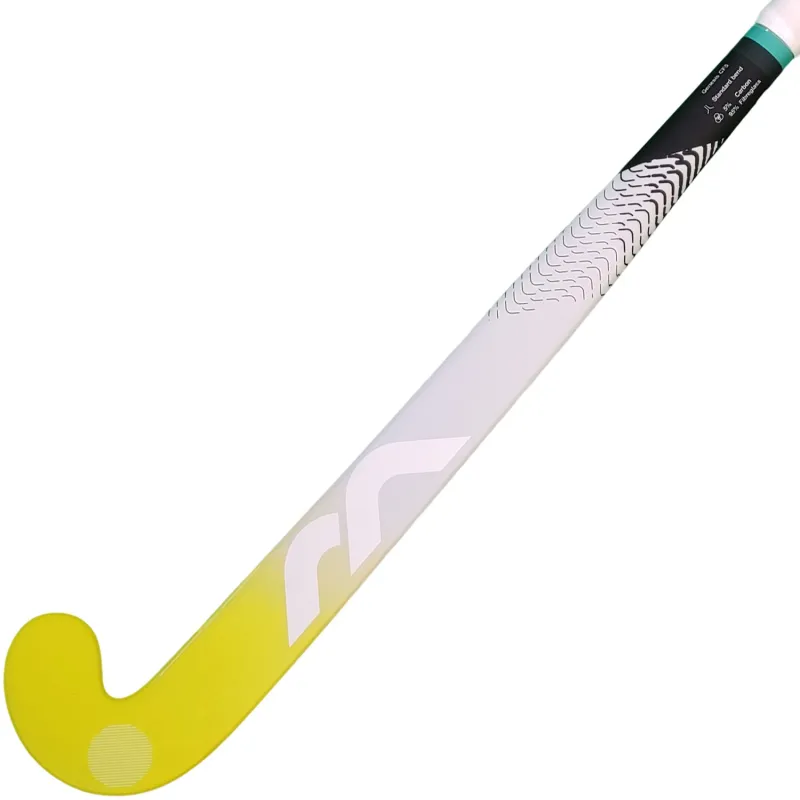 Mercian Genesis CF5 Pro Hockey Stick - Yellow/Grey (2023/24) - Image 2