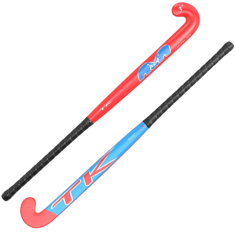 TK 3 Junior Control Bow Hockey Stick - Red/Blue (2023/24) - Image 2